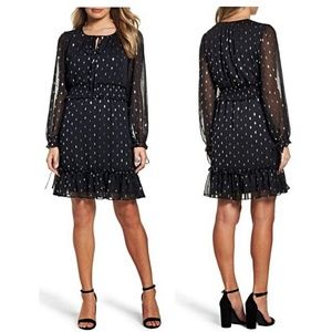 Chelsea28 Metallic Smocked Dress - Size Small